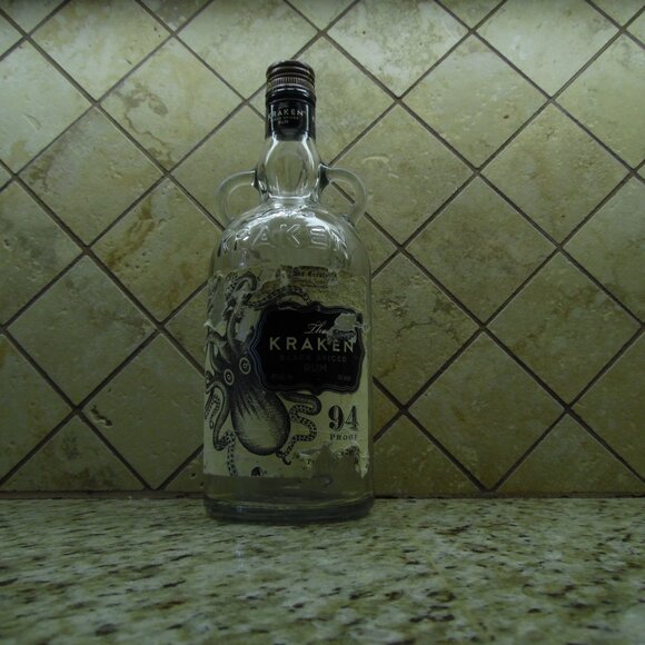 THE KRAKEN 750ML EMPTY RUM BOTTLE - Picture 6 of 6